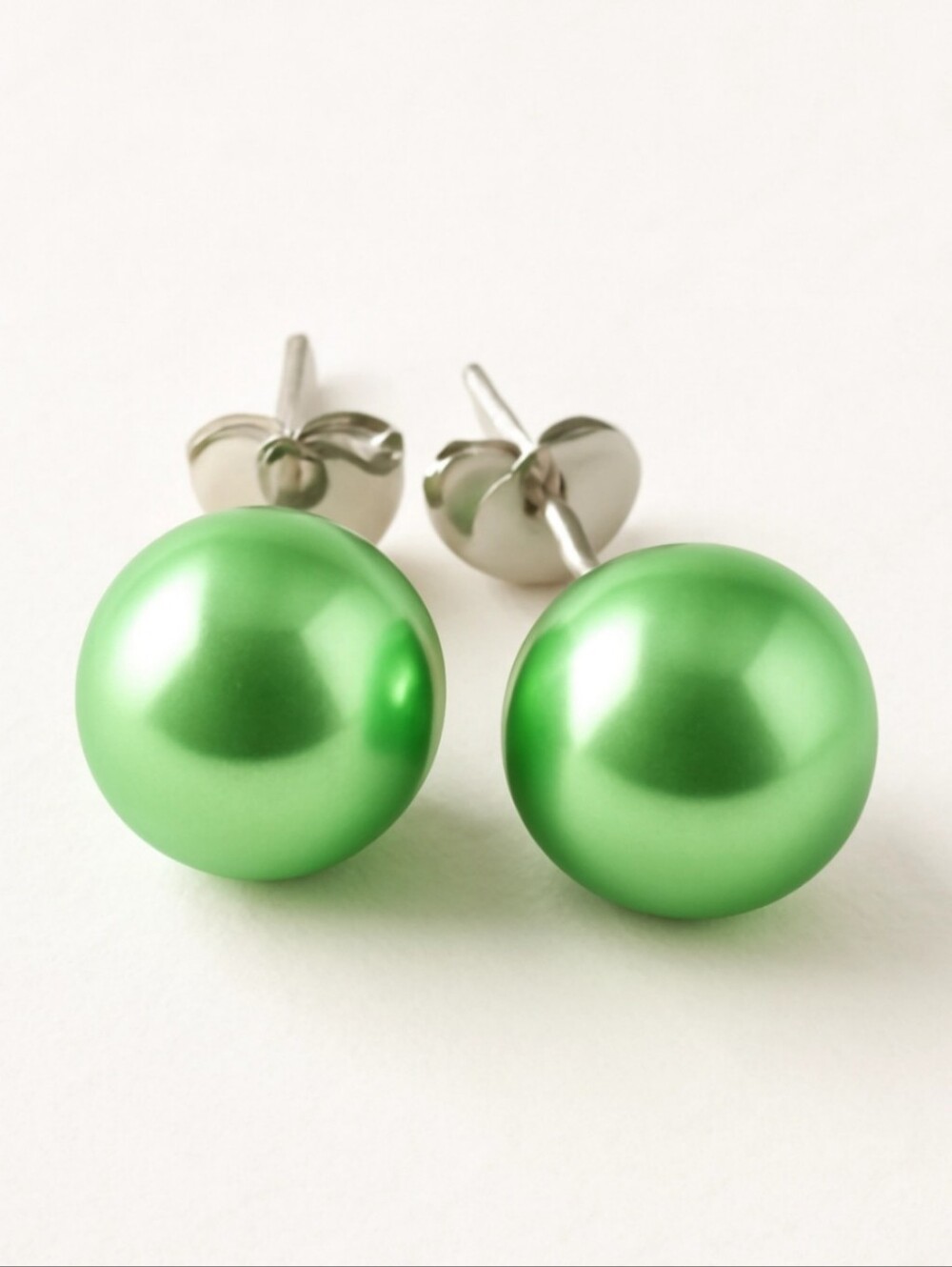 8mm Pearl-Style Stud Earrings